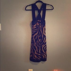 Black stripped strapped dress